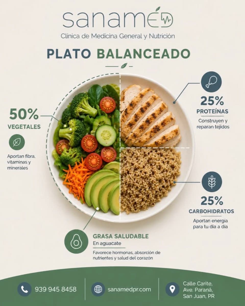Infografía: Cómo armar un plato balanceado